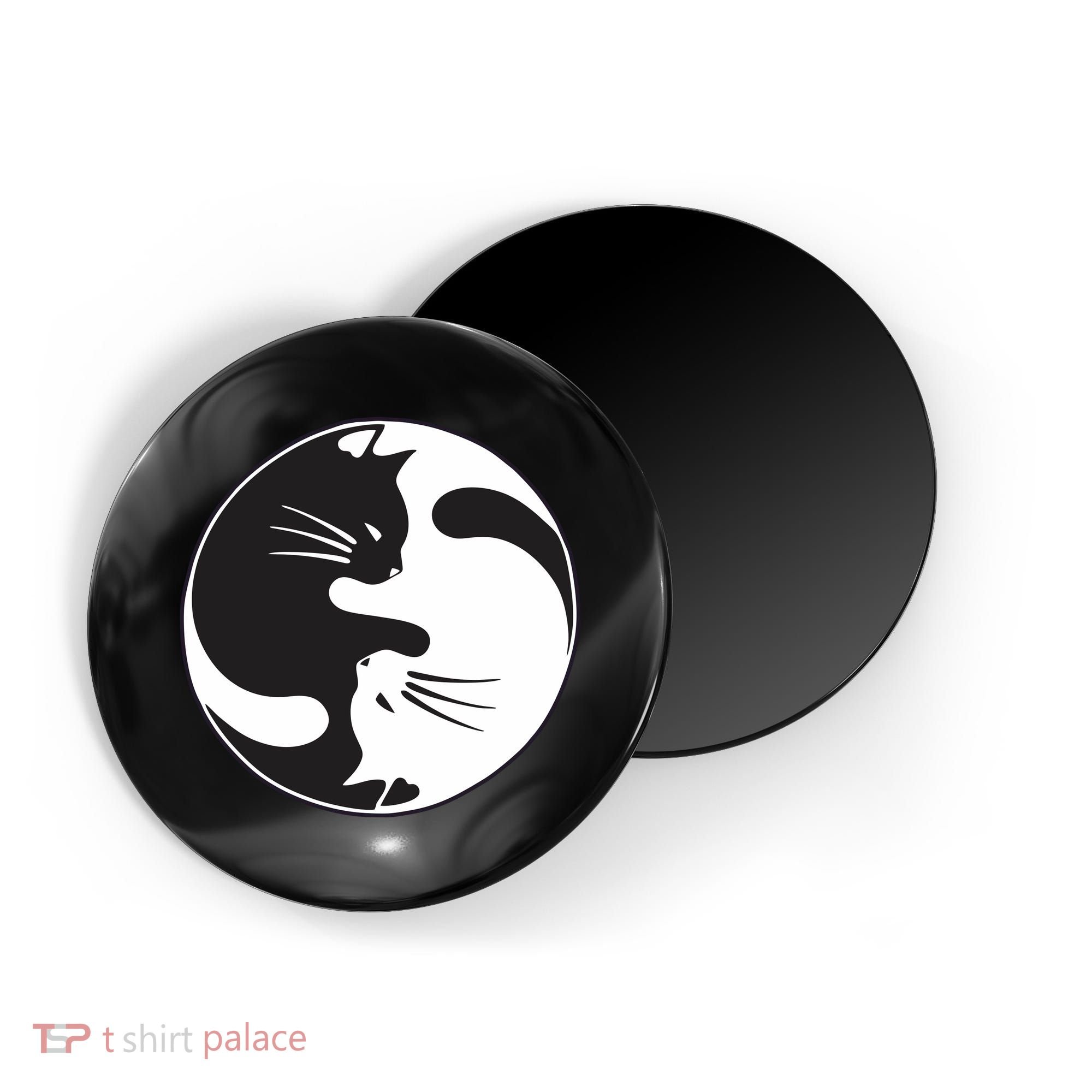 Kawaki Ying Yang Cat Magnet