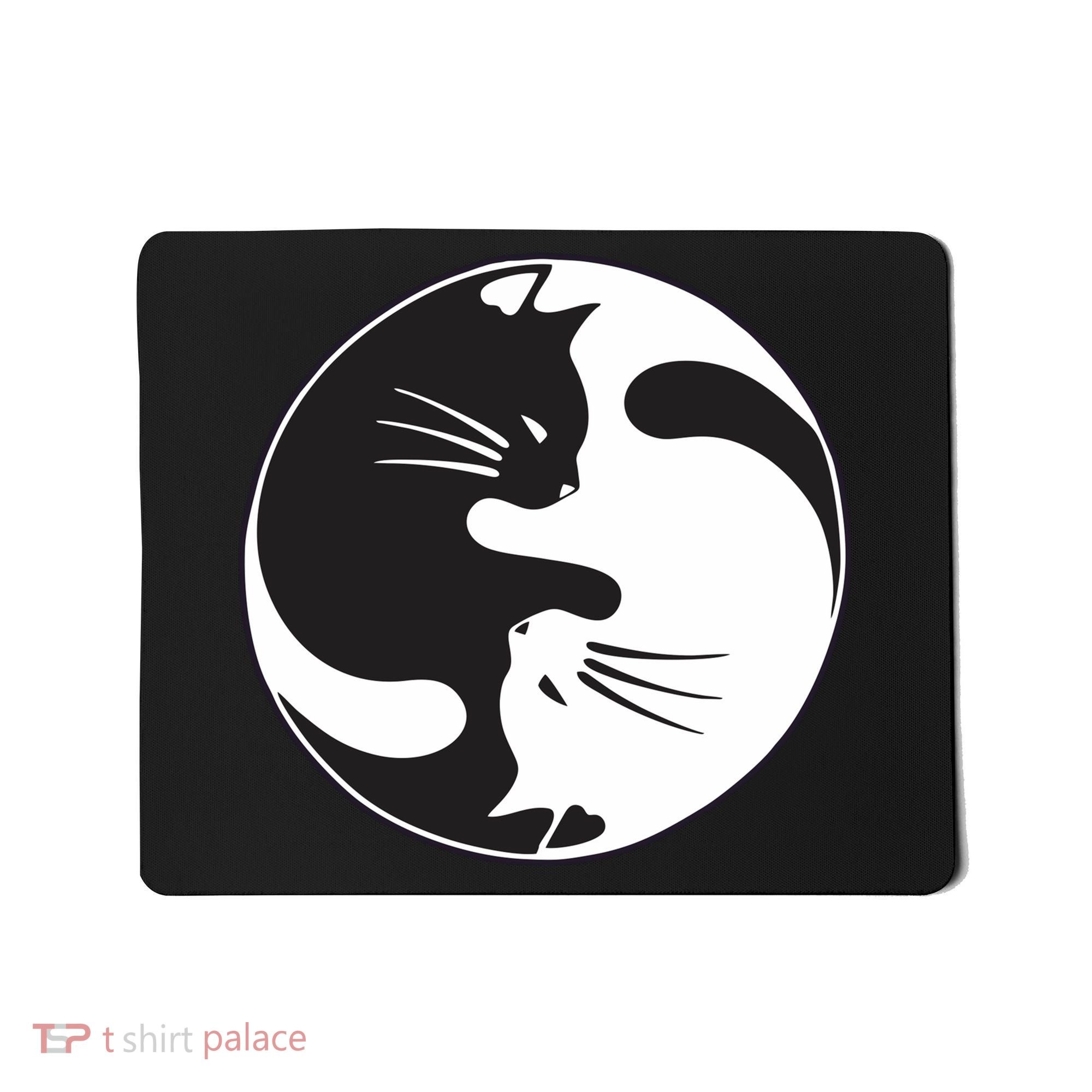 Kawaki Ying Yang Cat Mousepad