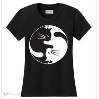 Kawaki Ying Yang Cat Women's Cooling Performance Crew T-Shirt thumb 0