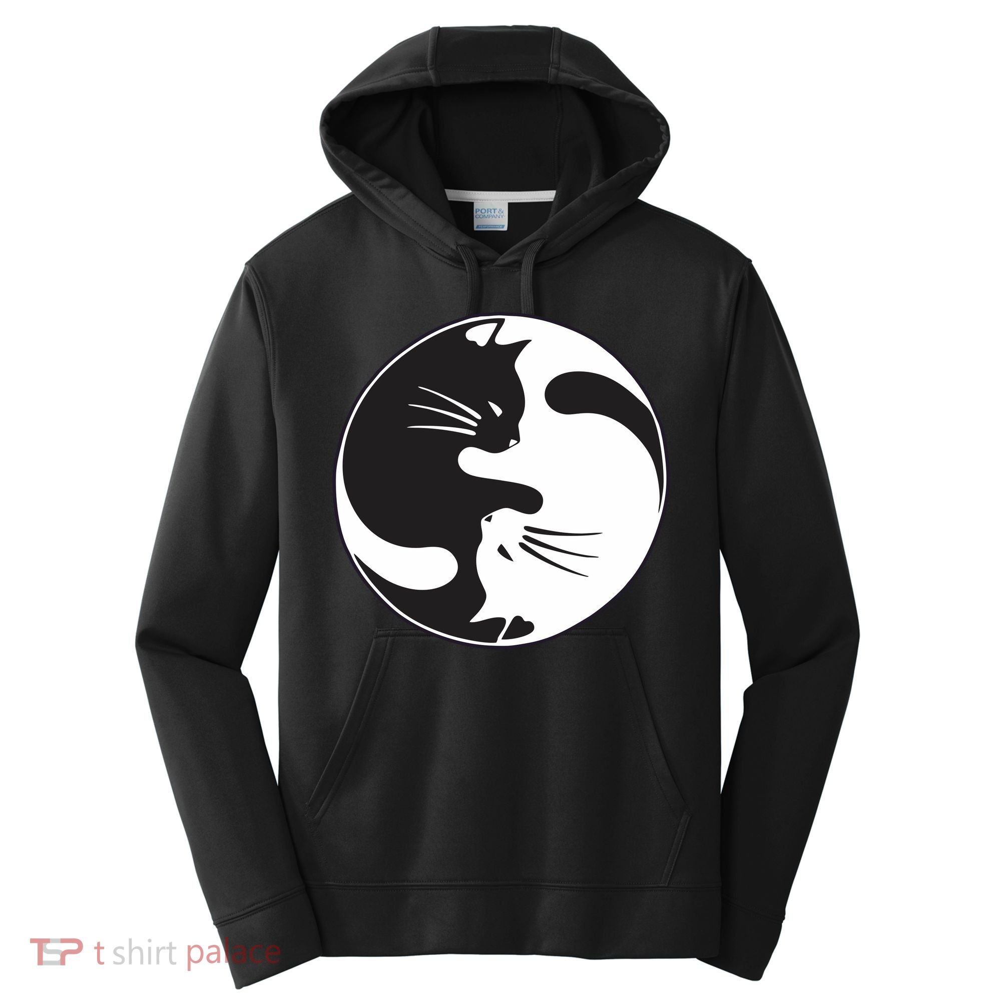 Kawaki Ying Yang Cat Performance Fleece Hoodie