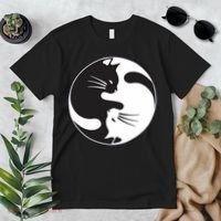 Kawaki Ying Yang Cat Premium T-Shirt thumb 2