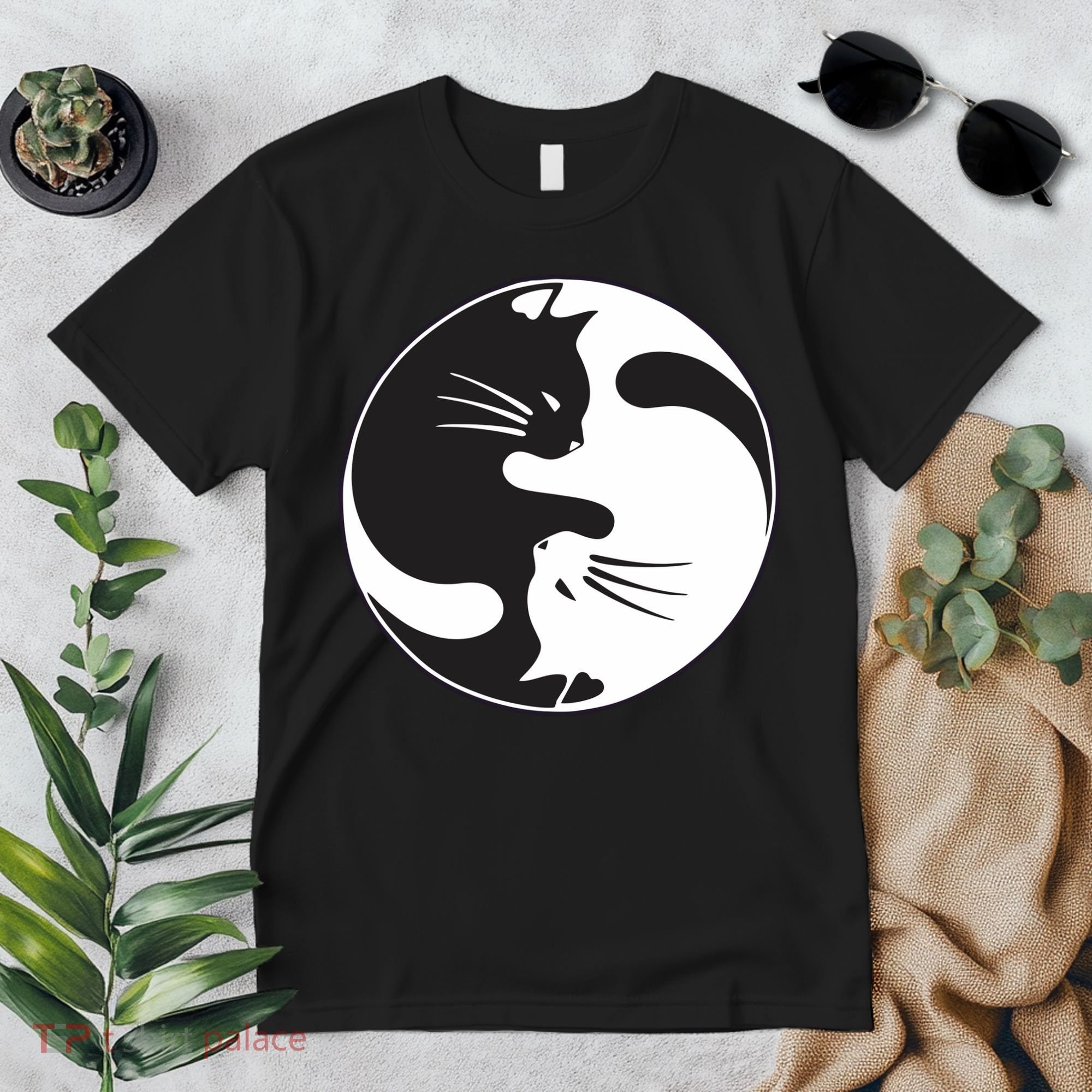 Kawaki Ying Yang Cat Premium T-Shirt