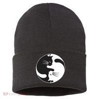 Kawaki Ying Yang Cat Sustainable Knit Beanie thumb 0