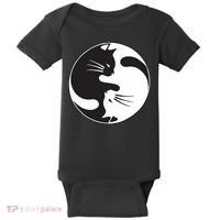 Kawaki Ying Yang Cat Baby Bodysuit thumb 0