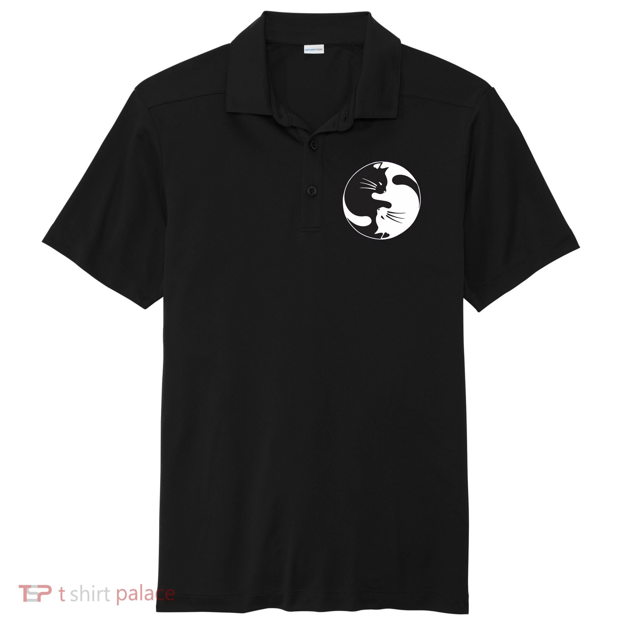 Kawaki Ying Yang Cat Sport-Tek Posi-UV Pro Polo
