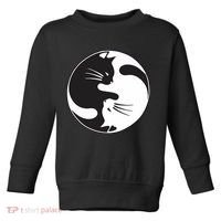 Kawaki Ying Yang Cat Toddler Sweatshirt thumb 0