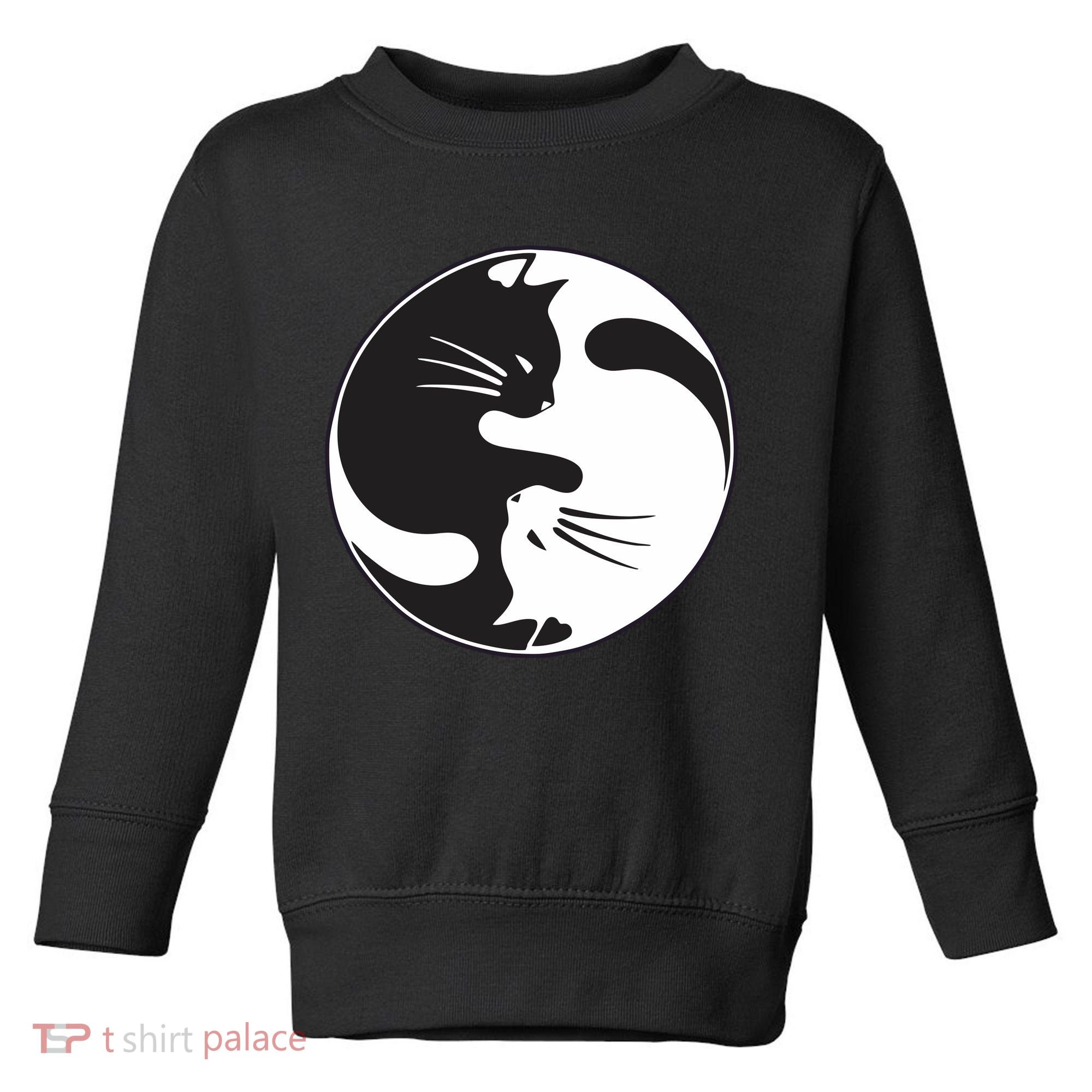 Kawaki Ying Yang Cat Toddler Sweatshirt