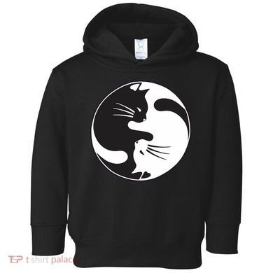 Kawaki Ying Yang Cat Toddler Hoodie