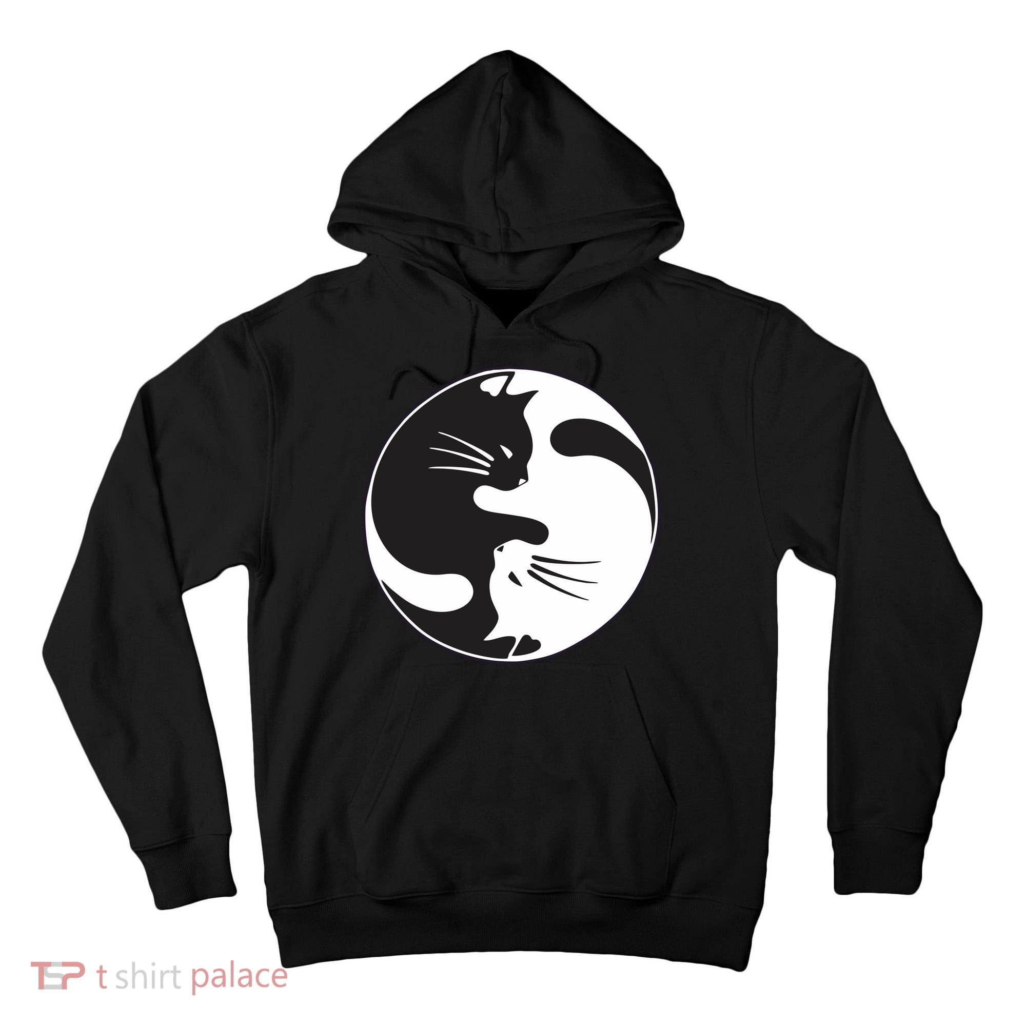Kawaki Ying Yang Cat Tall Hoodie