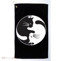 Kawaki Ying Yang Cat Golf Towel thumb 0