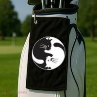 Kawaki Ying Yang Cat Golf Towel thumb 2