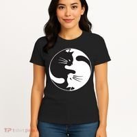 Kawaki Ying Yang Cat Women's T-Shirt thumb 4