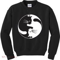 Kawaki Ying Yang Cat Kids Sweatshirt thumb 0