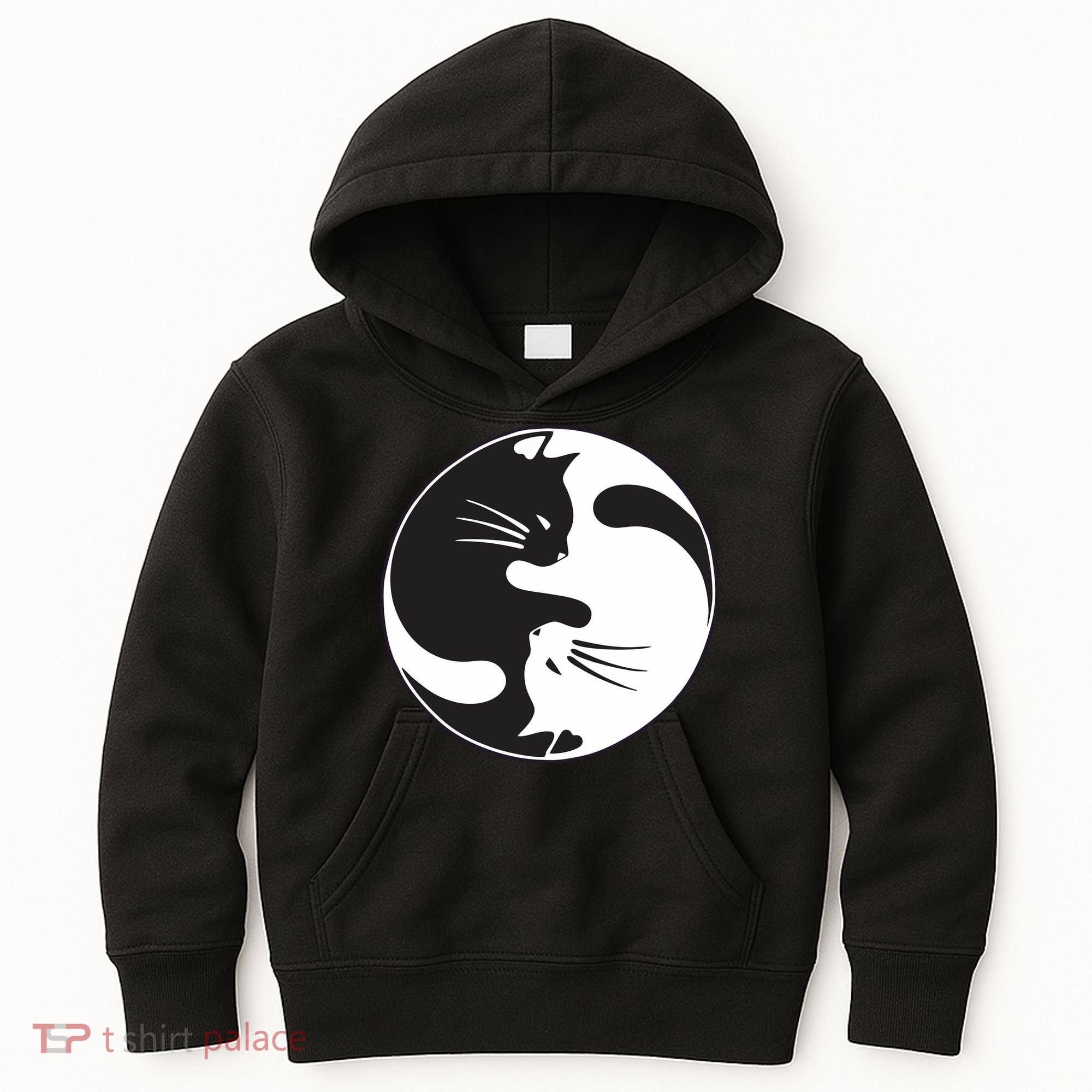 Kawaki Ying Yang Cat Kids Hoodie