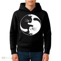 Kawaki Ying Yang Cat Kids Hoodie thumb 4
