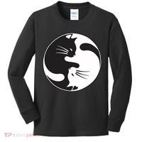 Kawaki Ying Yang Cat Kids Long Sleeve Shirt thumb 0