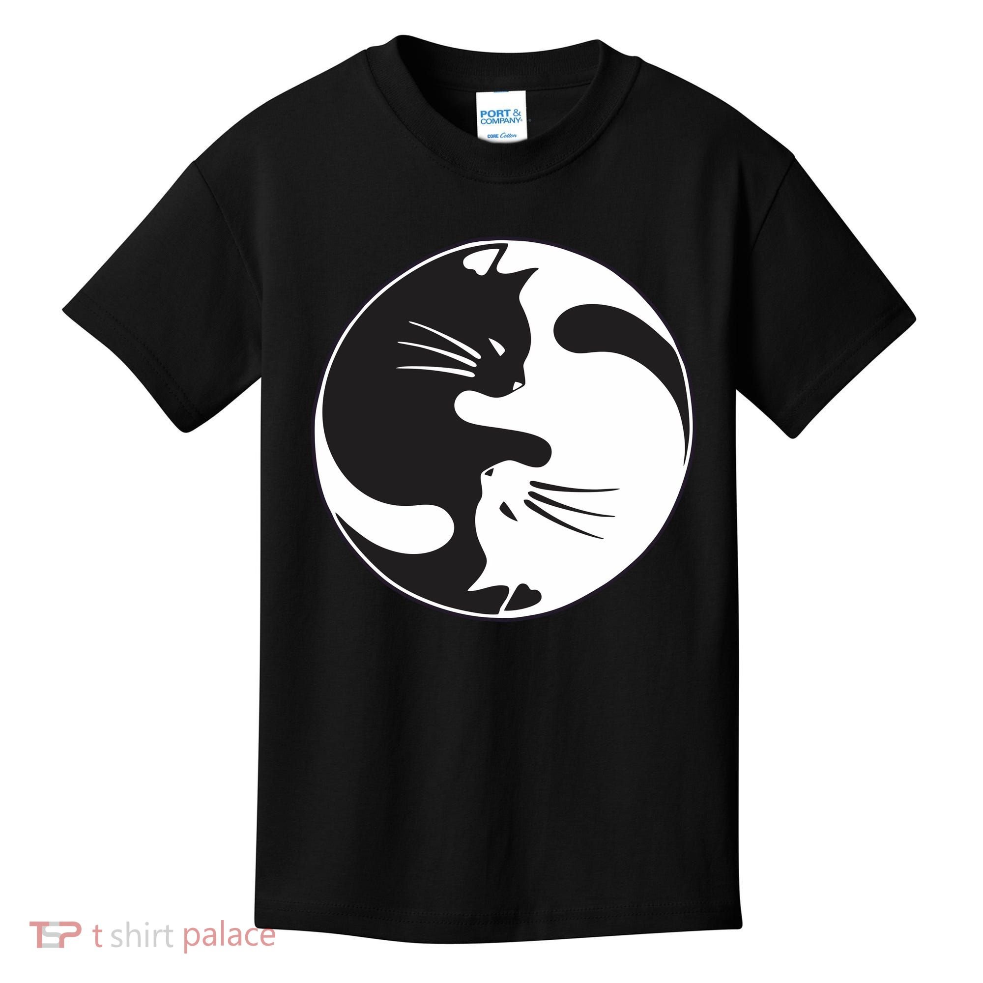 Kawaki Ying Yang Cat Kids T-Shirt