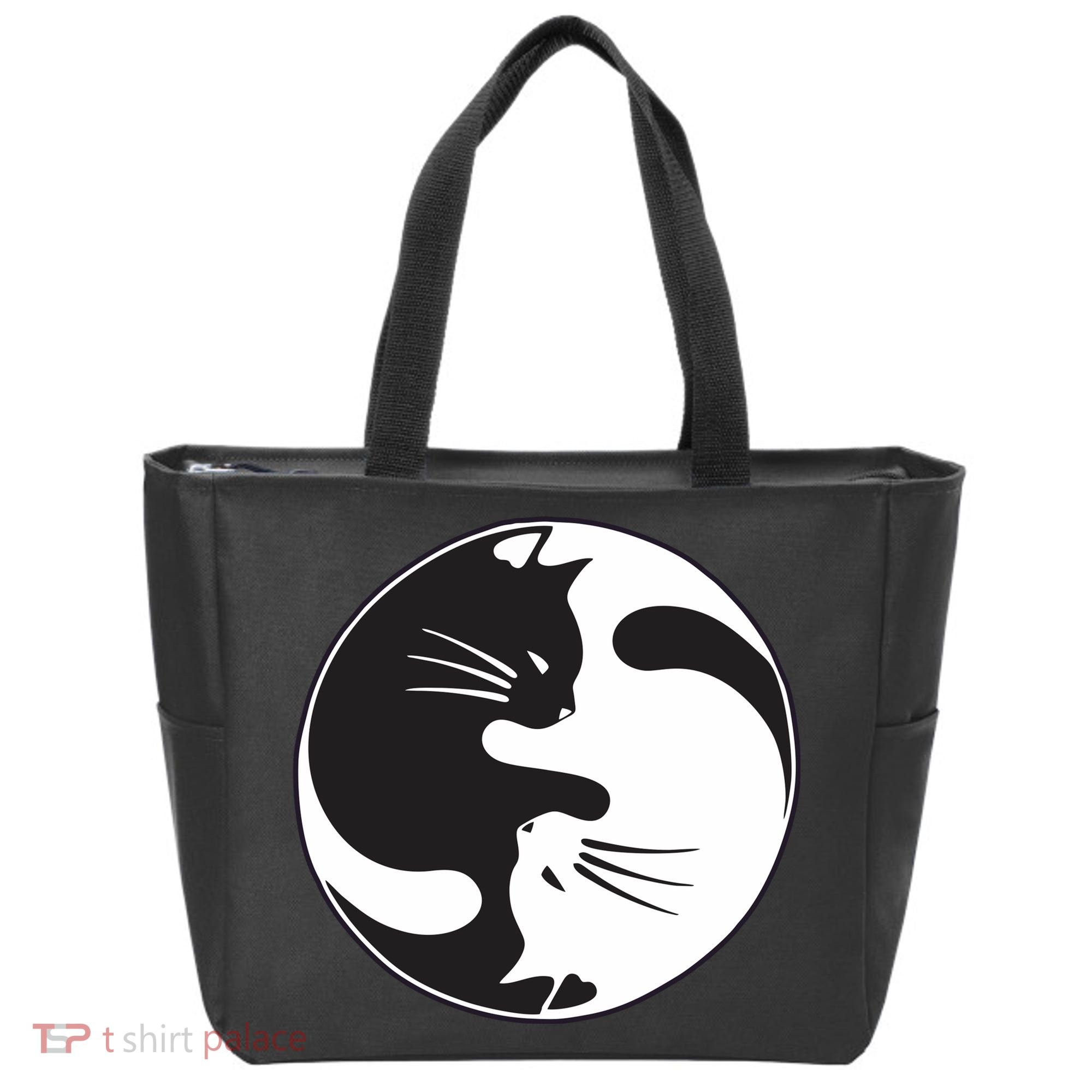 Kawaki Ying Yang Cat Tote Bag