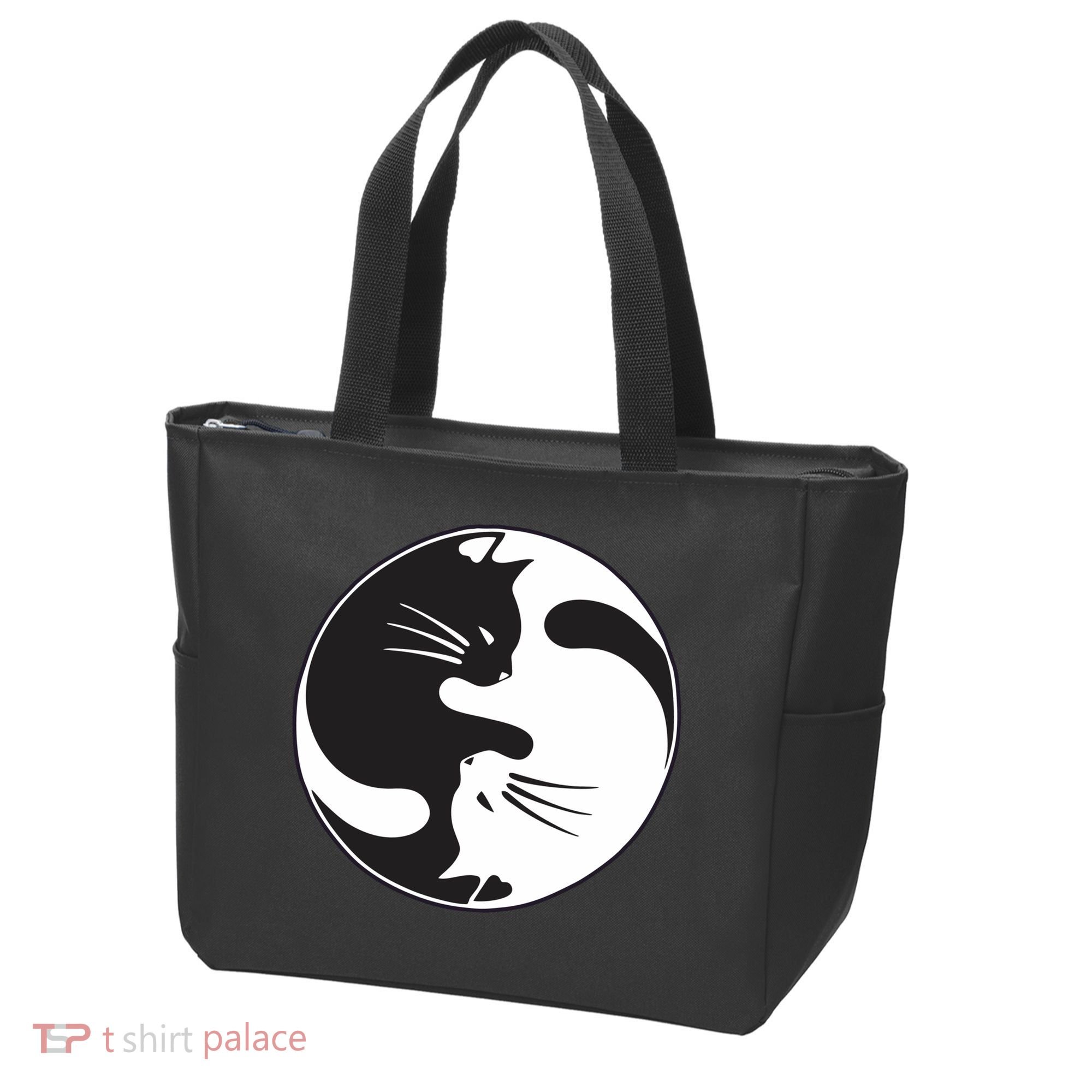 Kawaki Ying Yang Cat Tote Bag