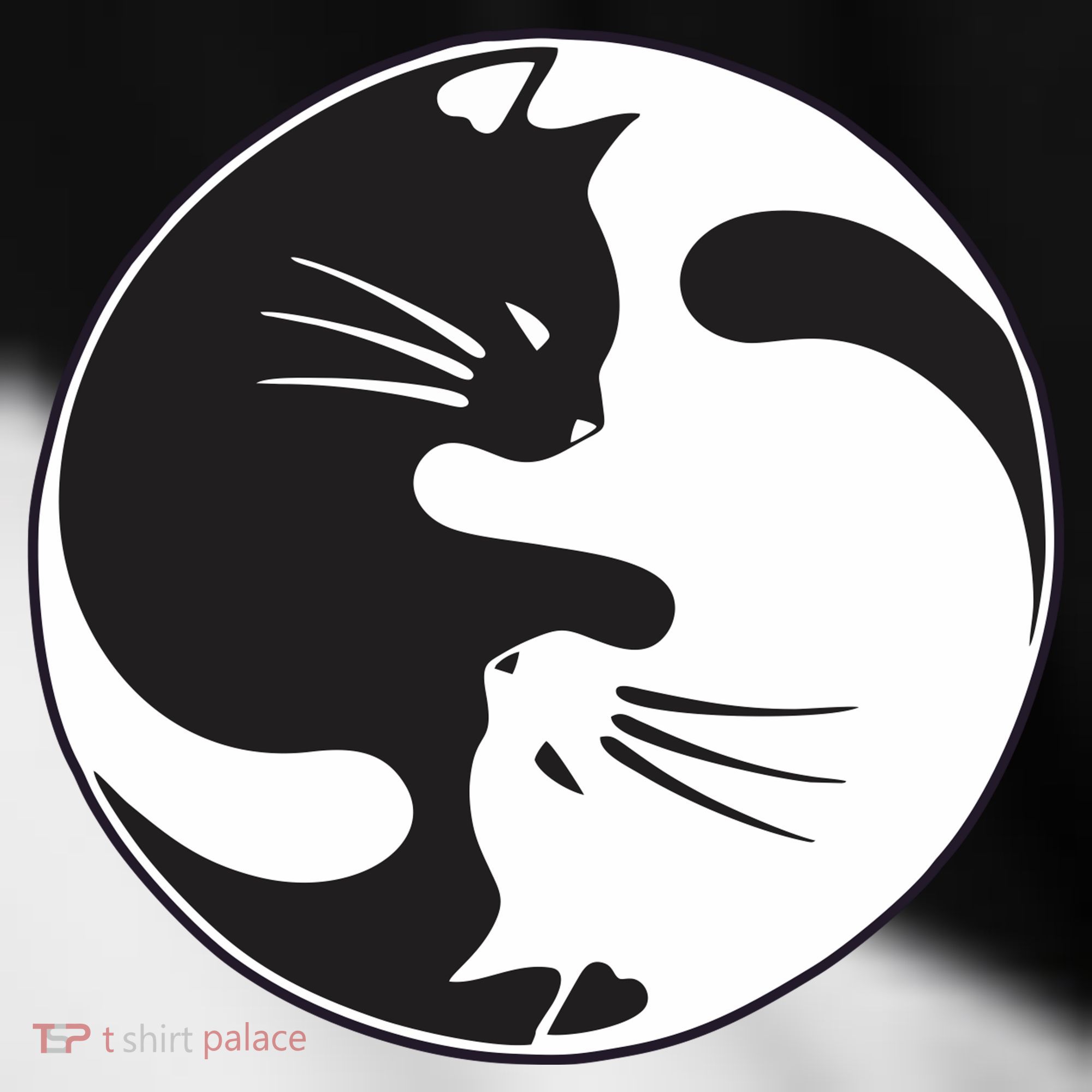 Kawaki Ying Yang Cat Toddler Fine Jersey T-Shirt