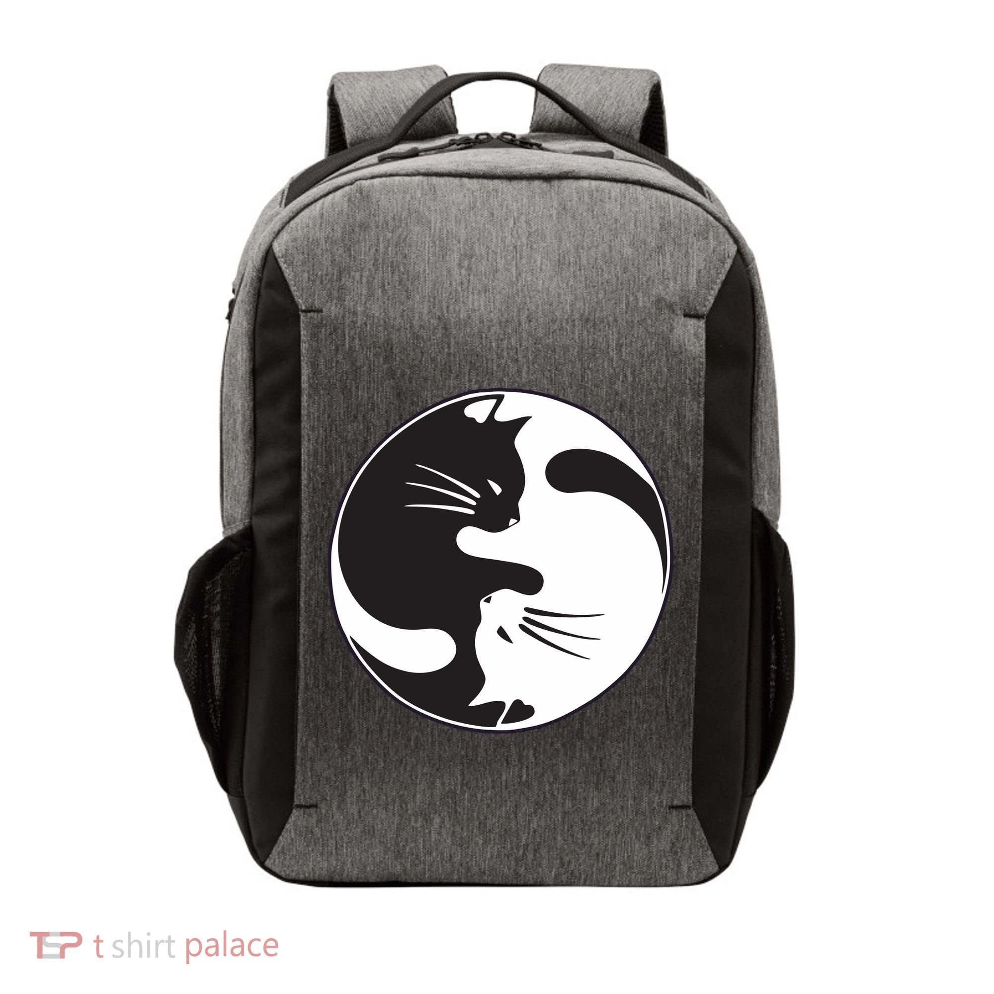 Kawaki Ying Yang Cat Vector Backpack