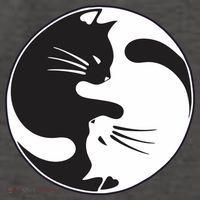 Kawaki Ying Yang Cat Vector Backpack thumb 2