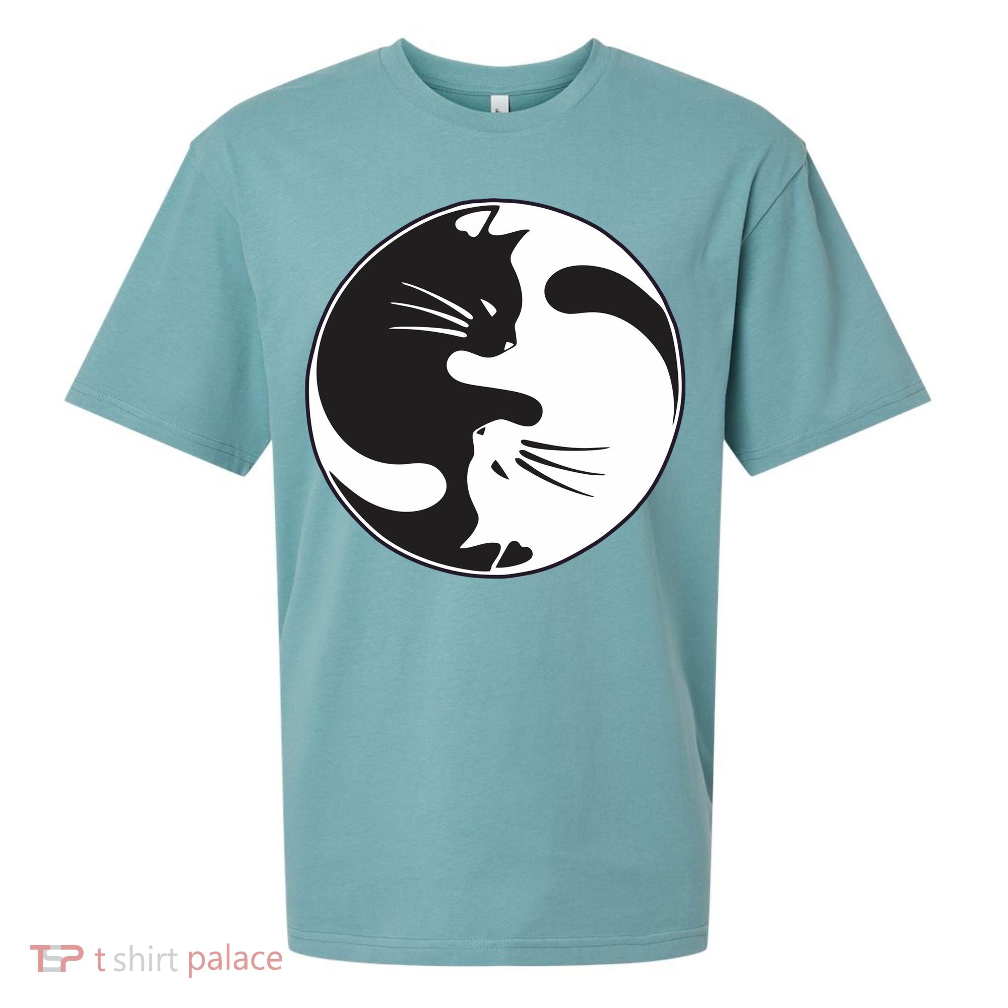 Kawaki Ying Yang Cat Sueded Cloud Jersey T-Shirt