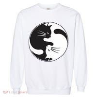 Kawaki Ying Yang Cat Garment-Dyed Sweatshirt thumb 0