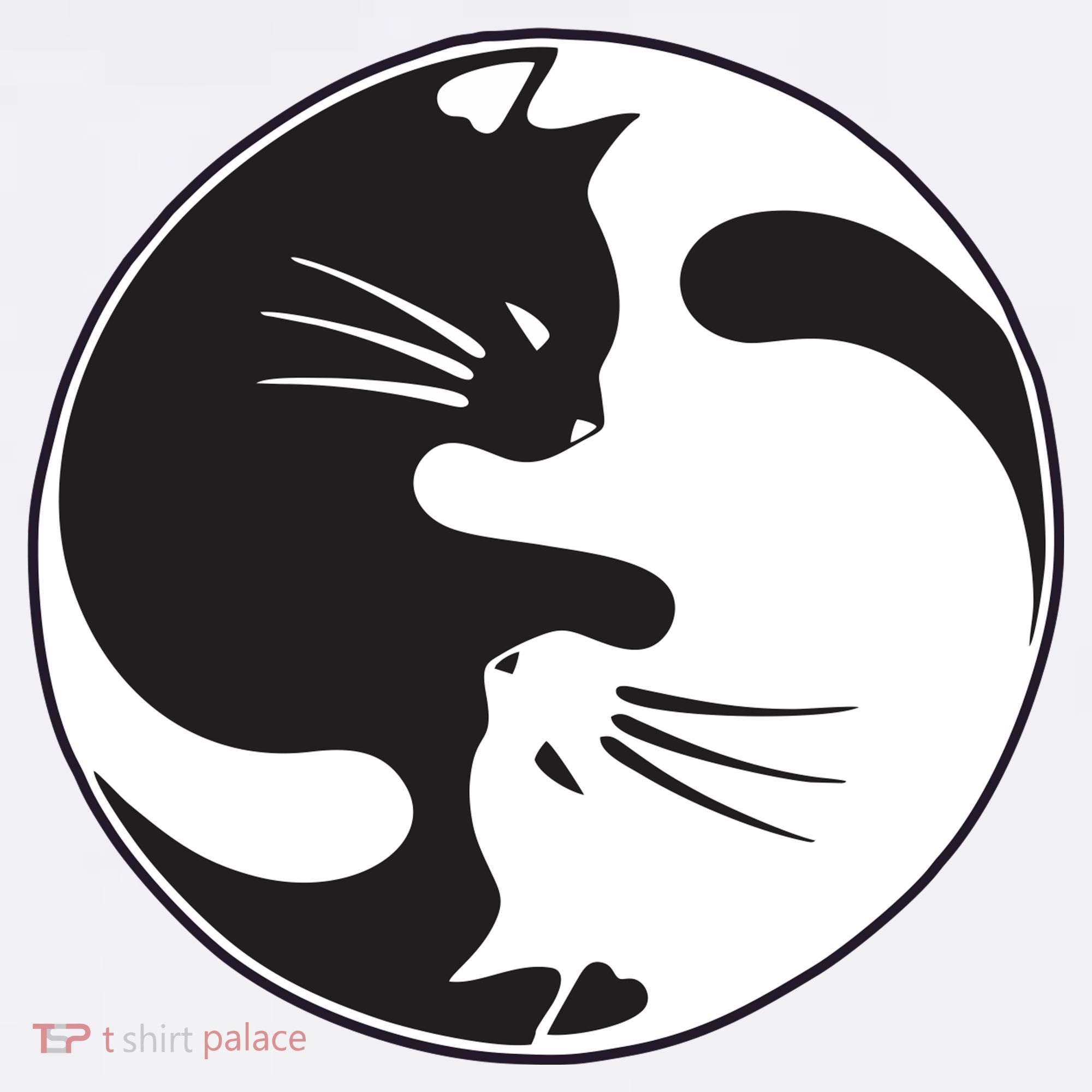 Kawaki Ying Yang Cat Garment-Dyed Sweatshirt