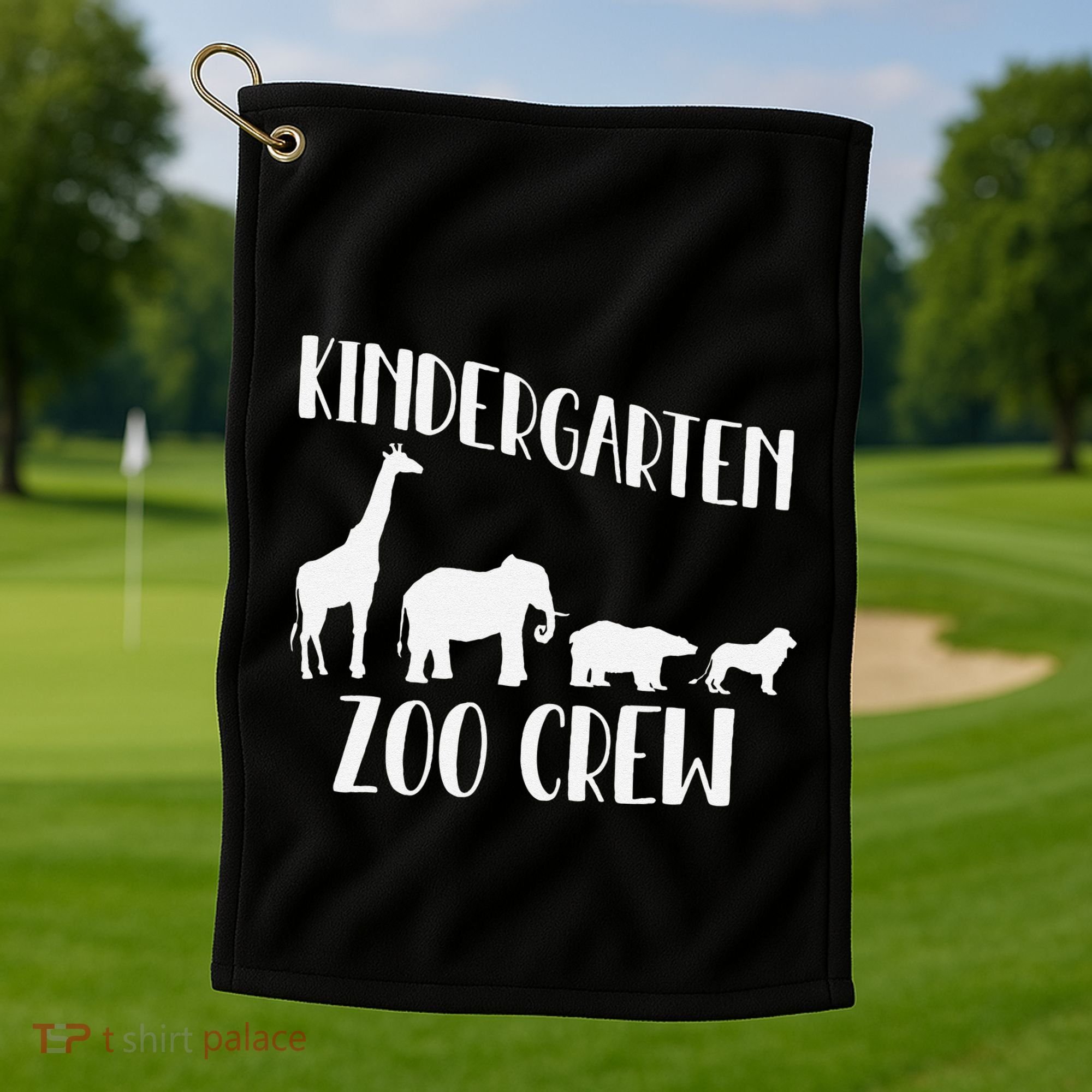 Kindergarten Zoo Crew Funny Circus Animal Lover Back School Golf Towel