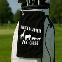 Kindergarten Zoo Crew Funny Circus Animal Lover Back School Golf Towel thumb 2