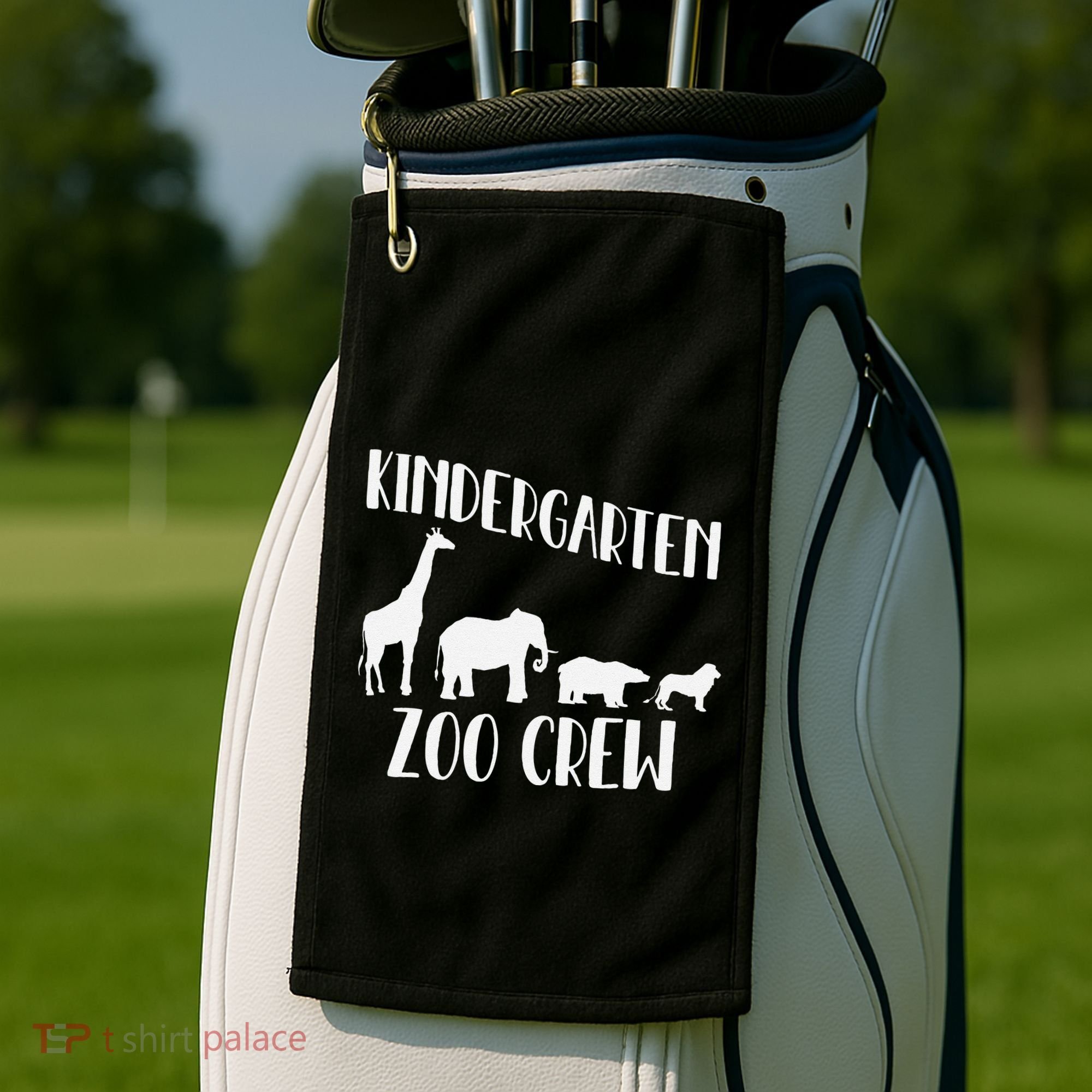 Kindergarten Zoo Crew Funny Circus Animal Lover Back School Golf Towel