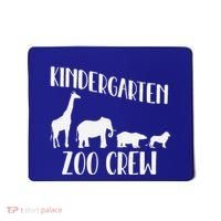 Kindergarten Zoo Crew Funny Circus Animal Lover Back School Mousepad thumb 0