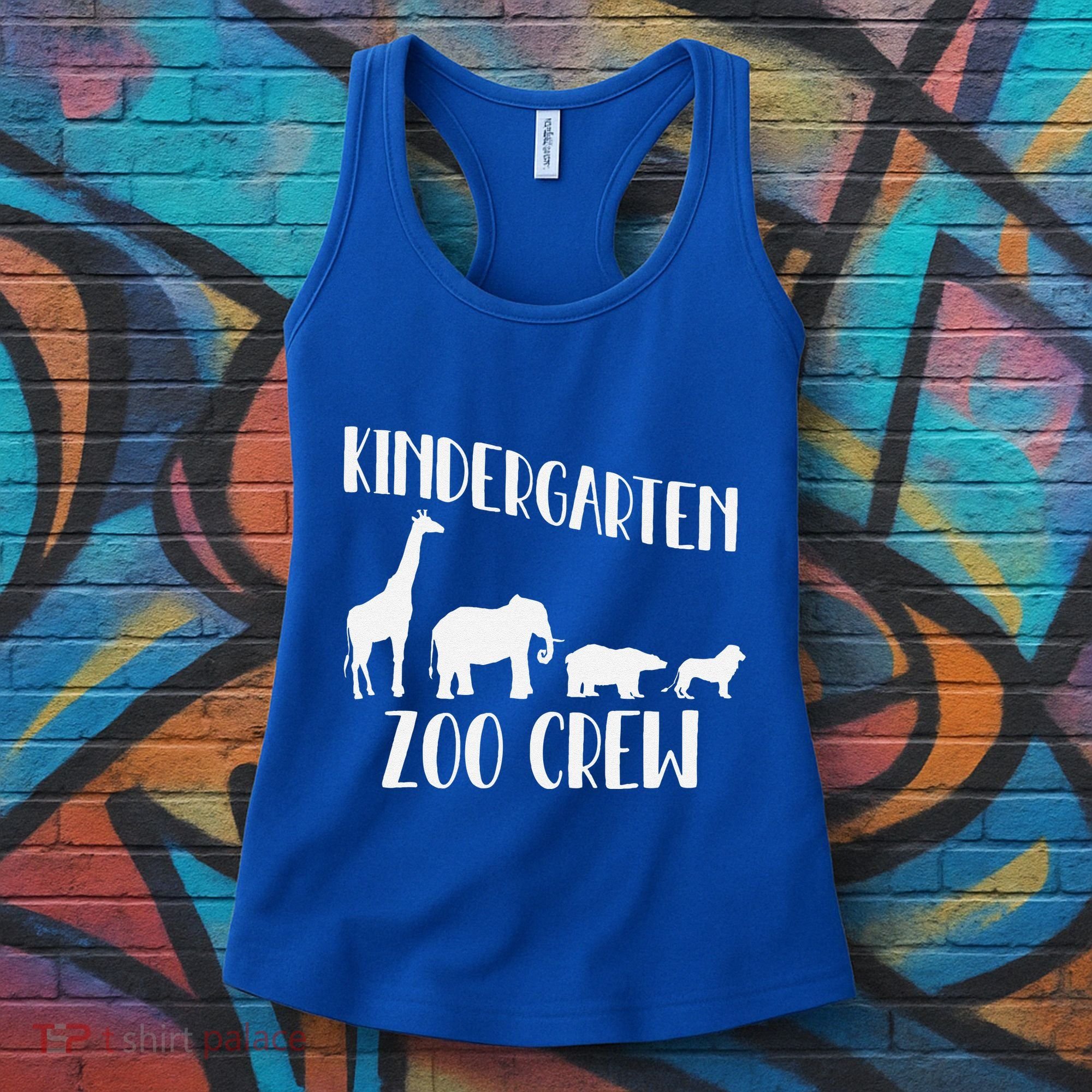 Kindergarten Zoo Crew Funny Circus Animal Lover Back School Women's Tank Top