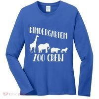 Kindergarten Zoo Crew Funny Circus Animal Lover Back School Women's Long Sleeve Shirt thumb 0