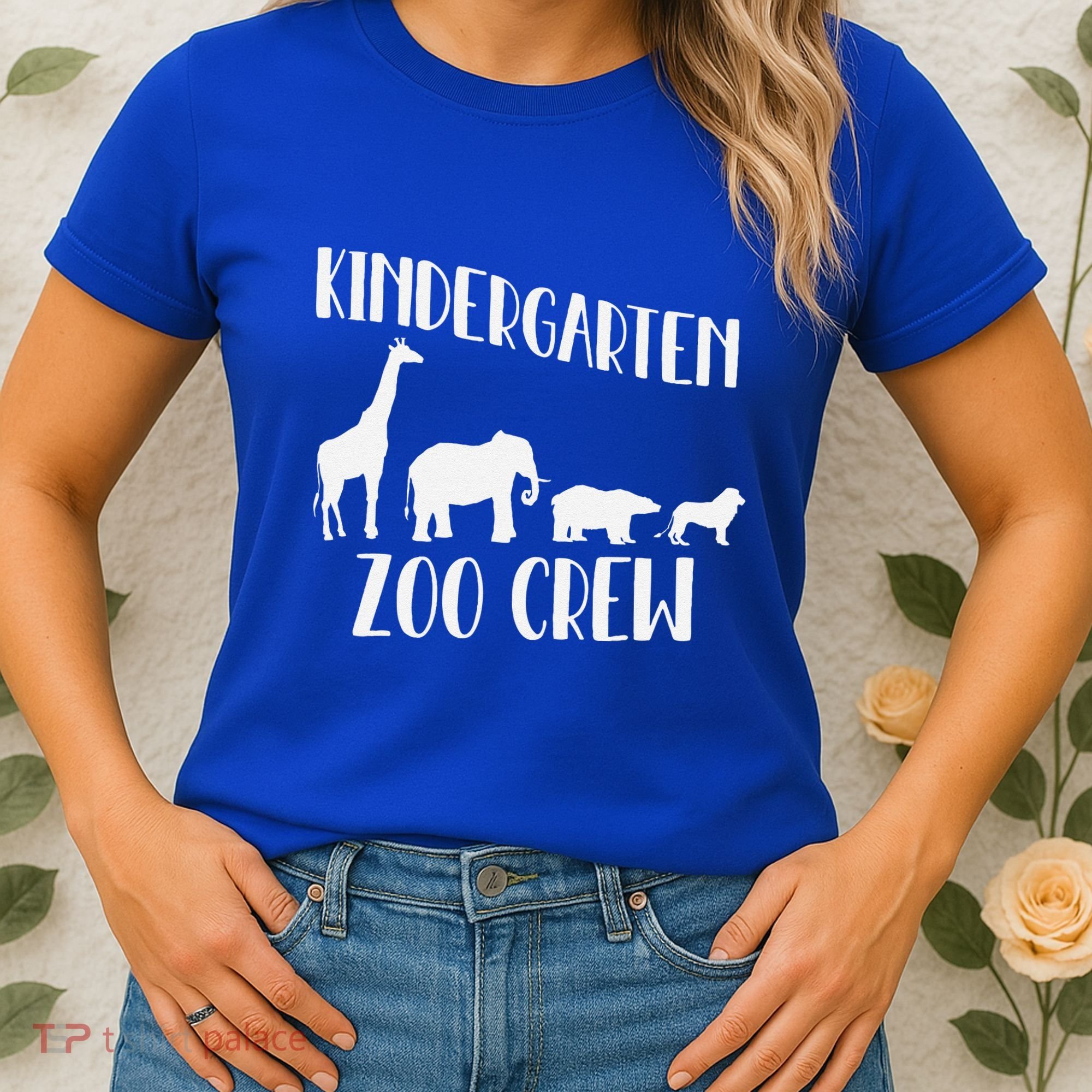 Kindergarten Zoo Crew Funny Circus Animal Lover Back School Women's T-Shirt