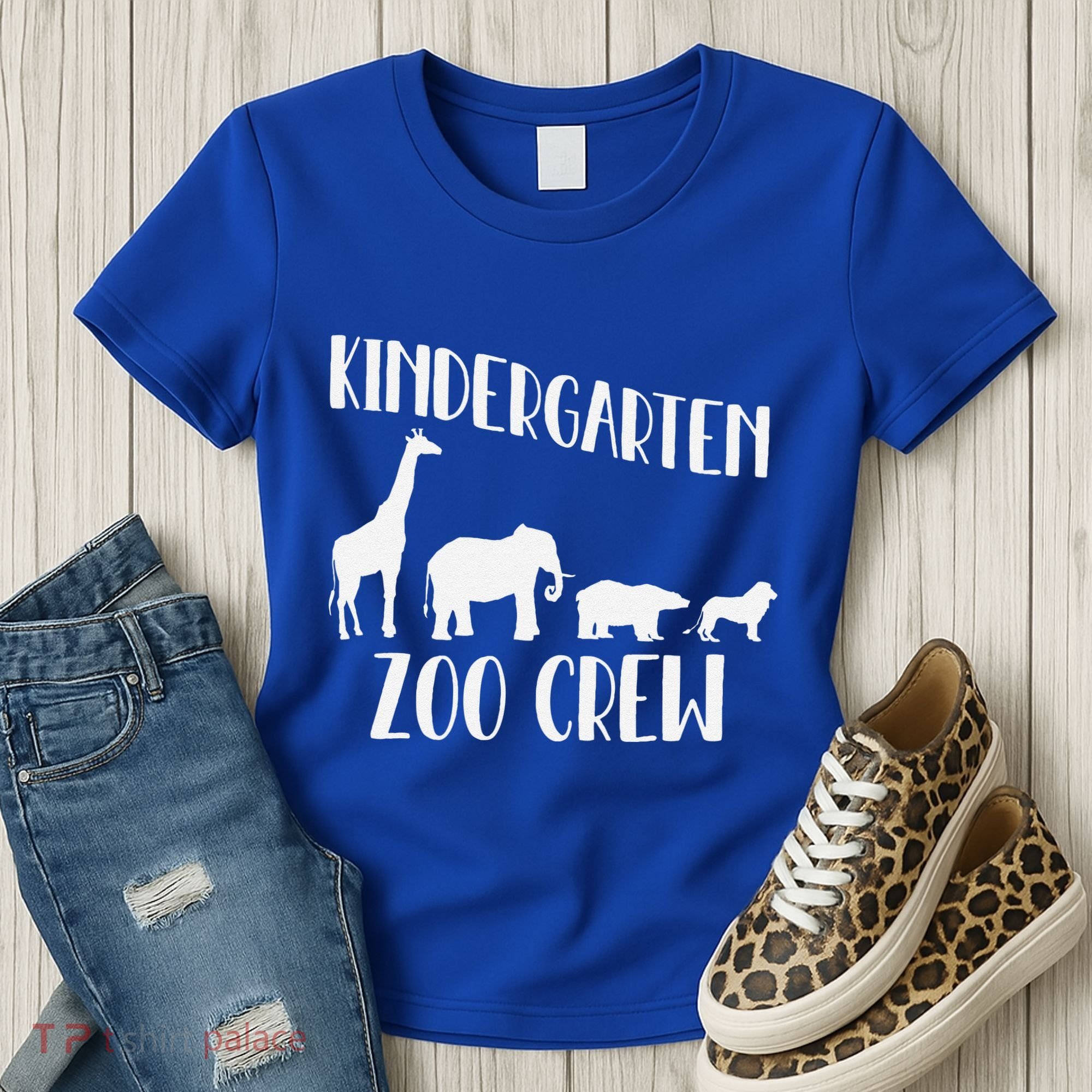 Kindergarten Zoo Crew Funny Circus Animal Lover Back School Women's T-Shirt