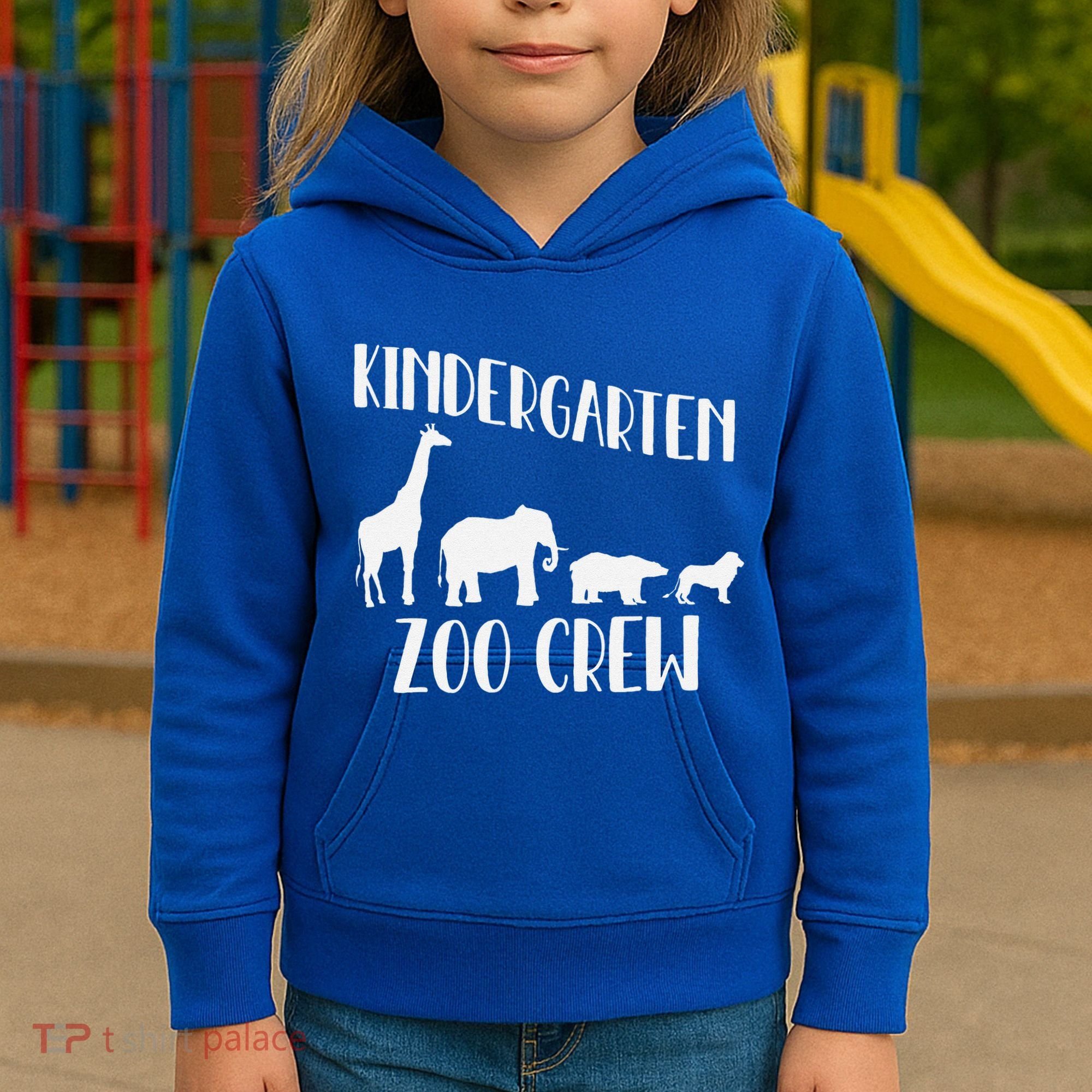 Kindergarten Zoo Crew Funny Circus Animal Lover Back School Kids Hoodie