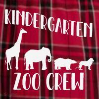 Kindergarten Zoo Crew Funny Circus Animal Lover Back School Women's Flannel Plaid Pajama Pants thumb 2