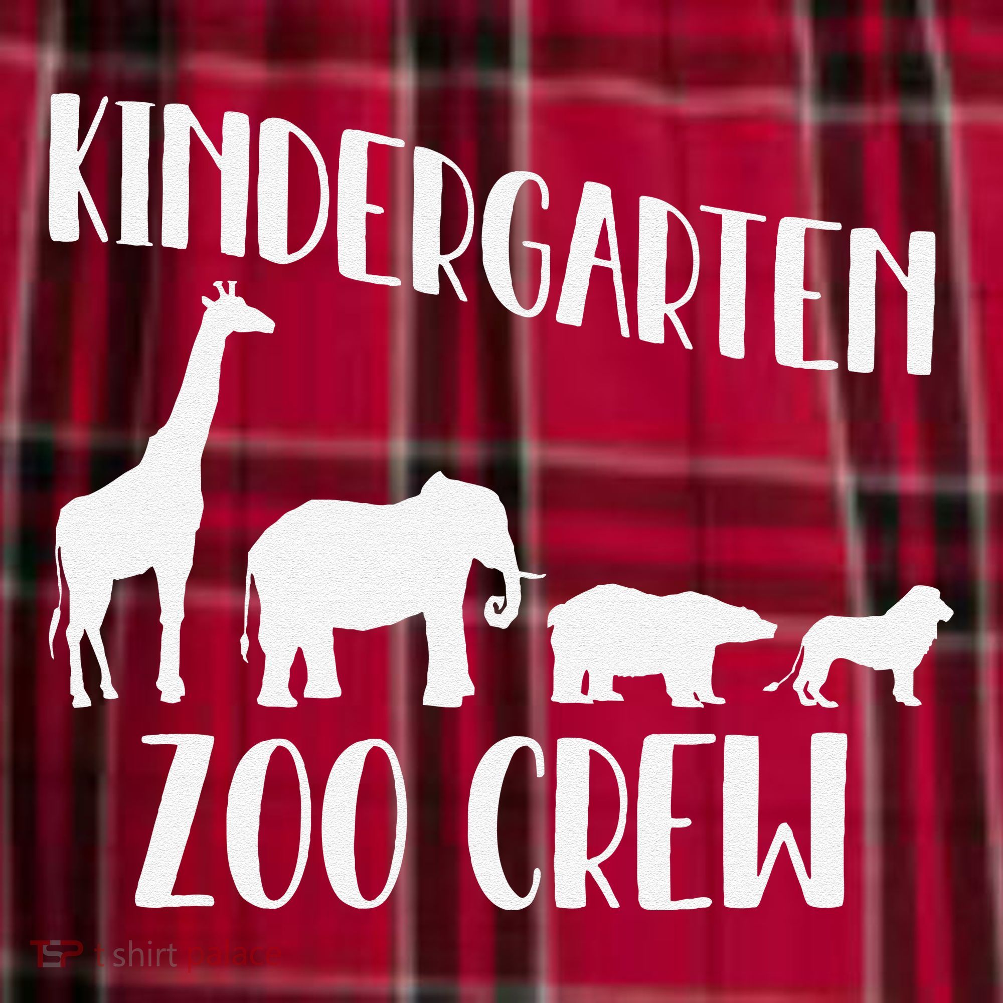 Kindergarten Zoo Crew Funny Circus Animal Lover Back School Women's Flannel Plaid Pajama Pants