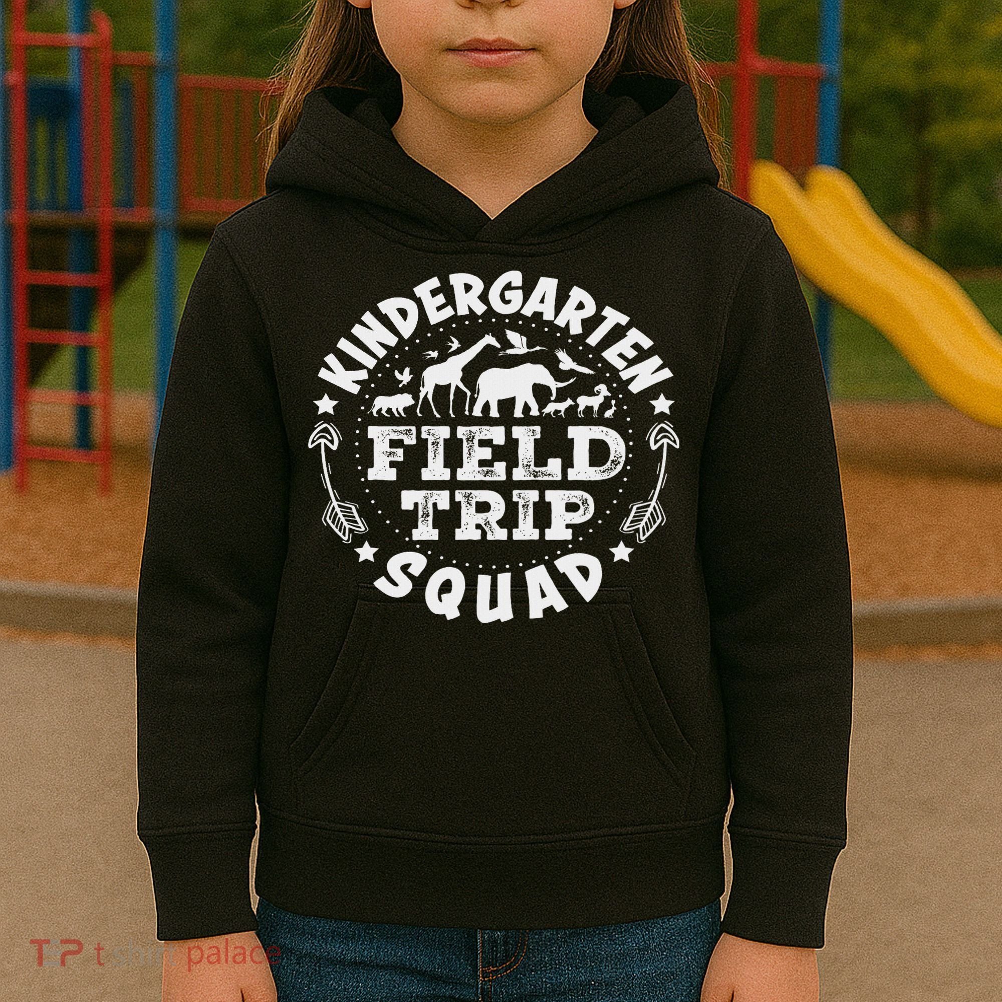 Kindergarten Zoo Field Trip Squad Teacher Student Kids Hoodie