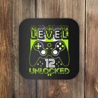 Level 12 Birthday Gaming 12 Year Old Video Games Gifts Coaster thumb 0