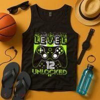 Level 12 Birthday Gaming 12 Year Old Video Games Gifts Tank Top thumb 4
