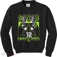 Level 12 Birthday Gaming 12 Year Old Video Games Gifts Kids Sweatshirt thumb 0