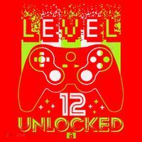 Level 12 Birthday Gaming 12 Year Old Video Games Gifts Santa Hat thumb 1