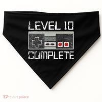 Level 10 Complete 10 Year 10th Wedding Anniversary For Him USA-Made Doggie Bandana thumb 0