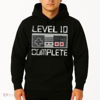 Level 10 Complete 10 Year 10th Wedding Anniversary For Him Hoodie thumb 2