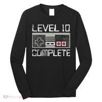 Level 10 Complete 10 Year 10th Wedding Anniversary For Him Long Sleeve Shirt thumb 0