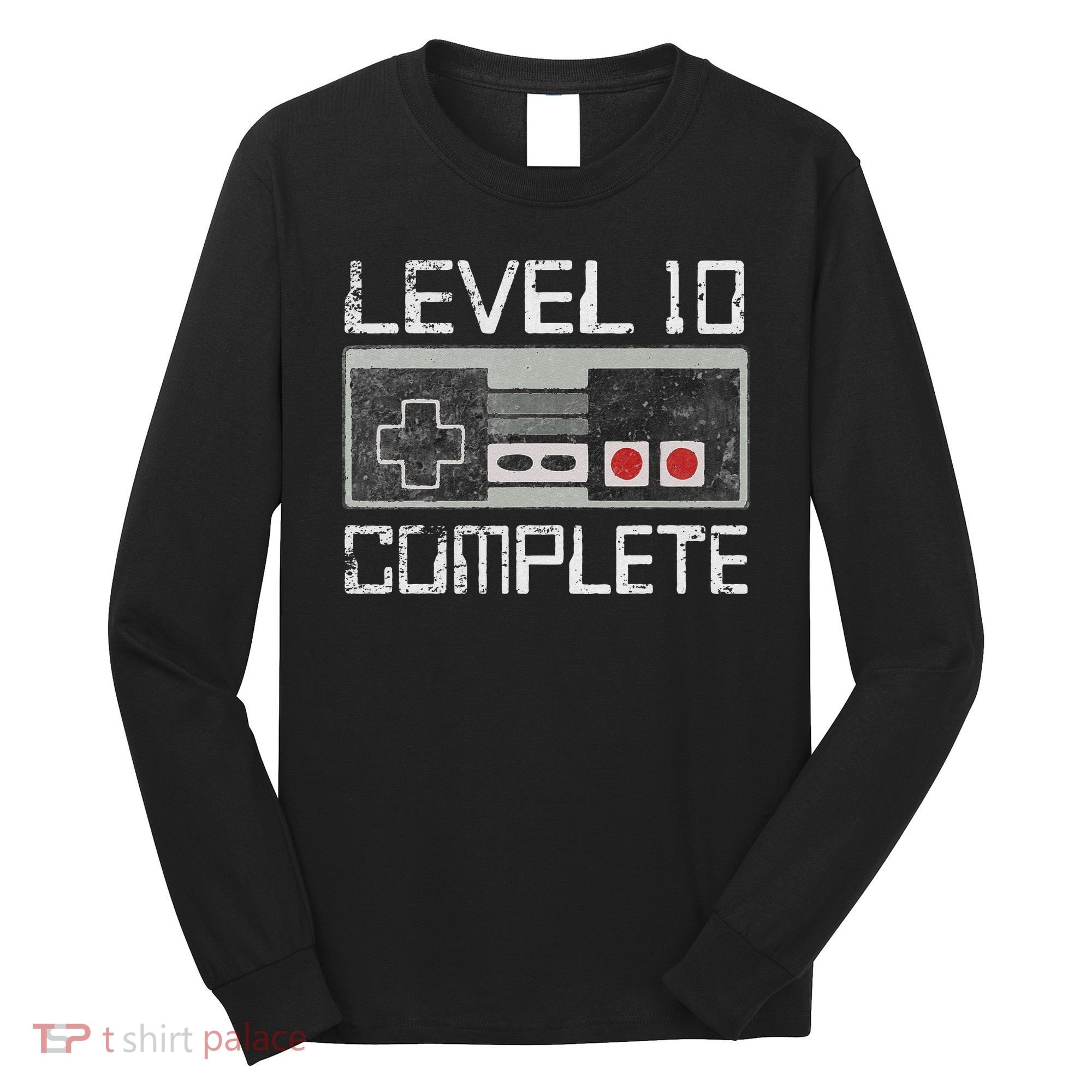 Level 10 Complete 10 Year 10th Wedding Anniversary For Him Long Sleeve Shirt