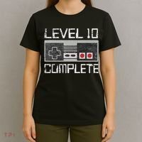 Level 10 Complete 10 Year 10th Wedding Anniversary For Him T-Shirt thumb 4